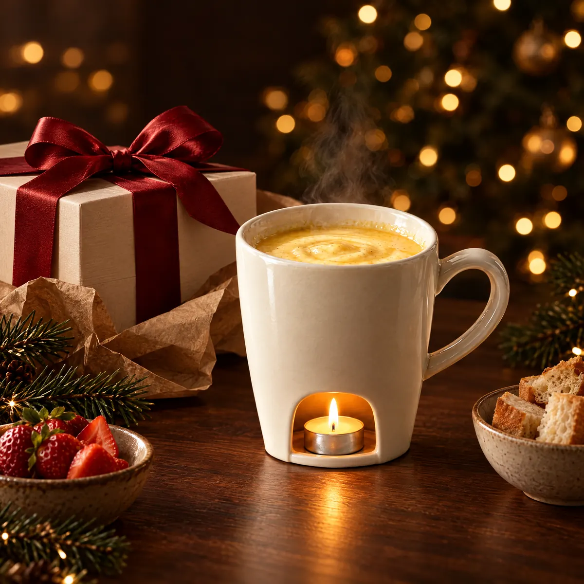 Verpacktes FONDULI unter dem Weihnachtsbaum